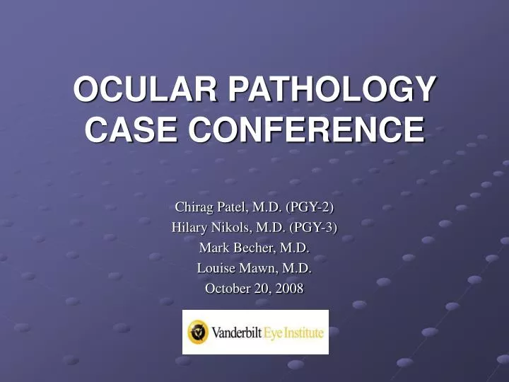 ocular pathology case conference