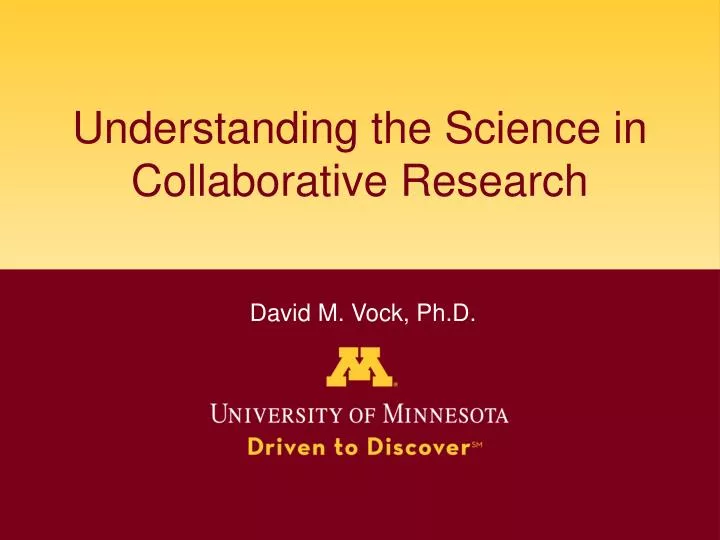 understanding the science in collaborative research