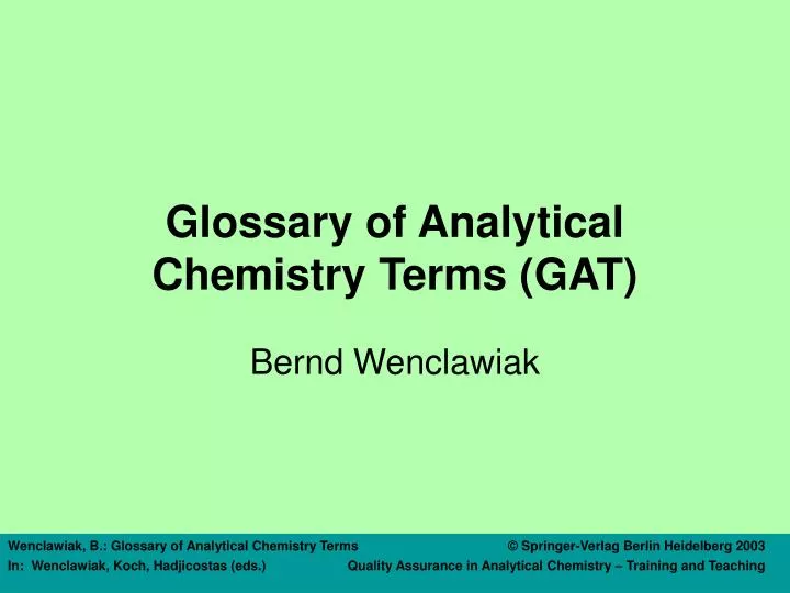 glossary of analytical chemistry terms gat