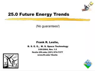 25.0 Future Energy Trends
