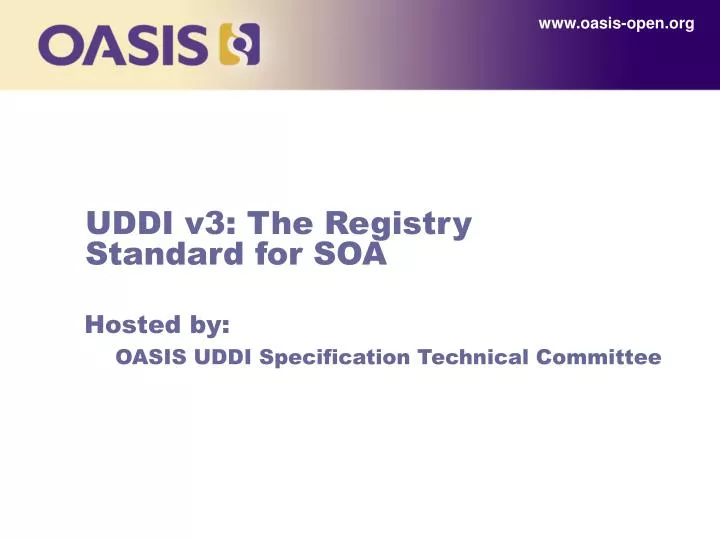 uddi v3 the registry standard for soa