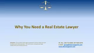 Why You Need a Real Estate Lawyer