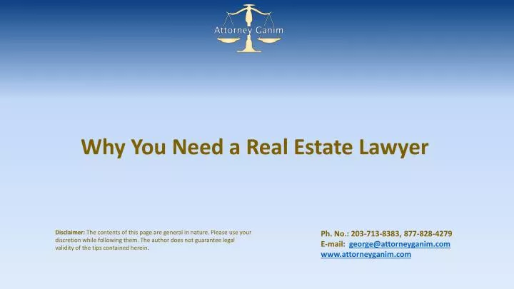 why you need a real estate lawyer