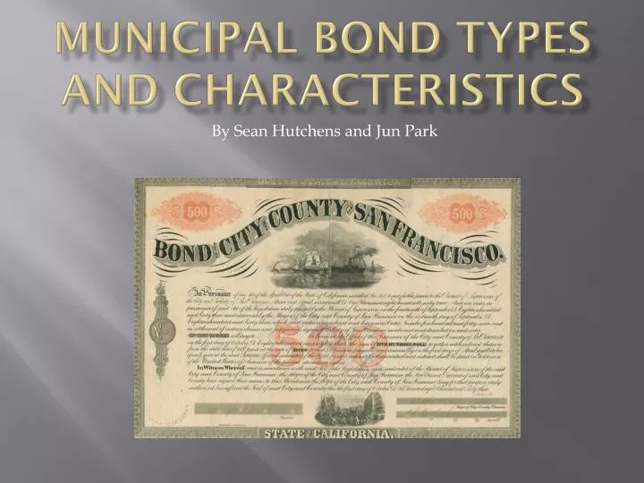 municipal bond types and characteristics
