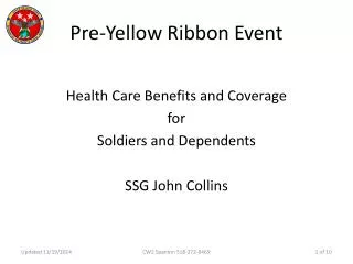 Pre-Yellow Ribbon Event