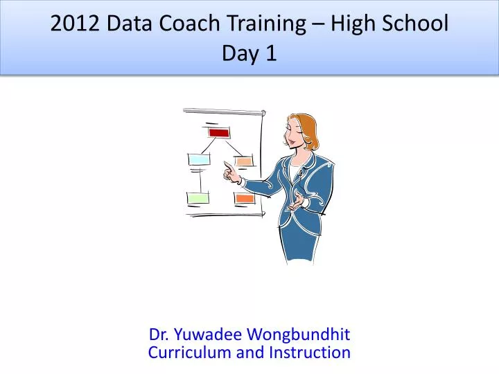 2012 data coach training high school day 1