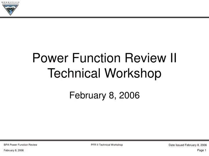 power function review ii technical workshop