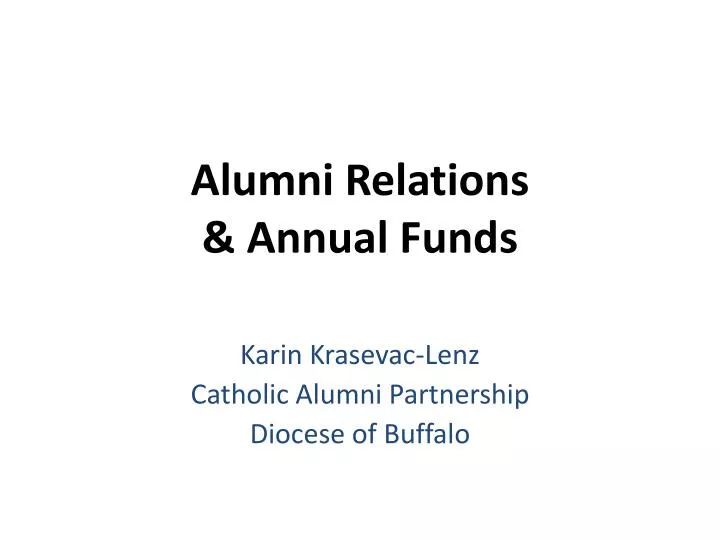 alumni relations annual funds