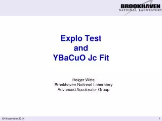 Explo Test and YBaCuO Jc Fit