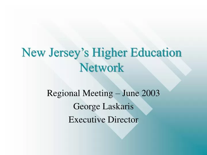 new jersey s higher education network