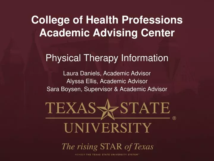 college of health professions academic advising center