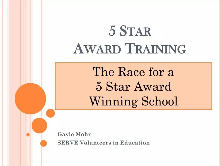 5 star award training