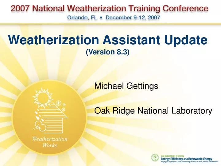 weatherization assistant update version 8 3