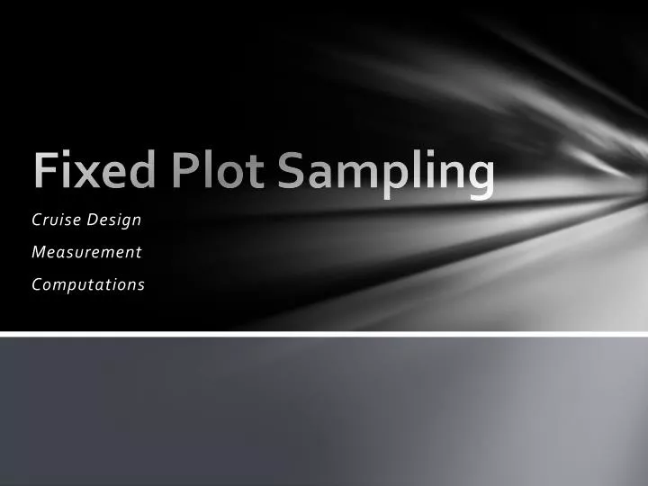 fixed plot sampling
