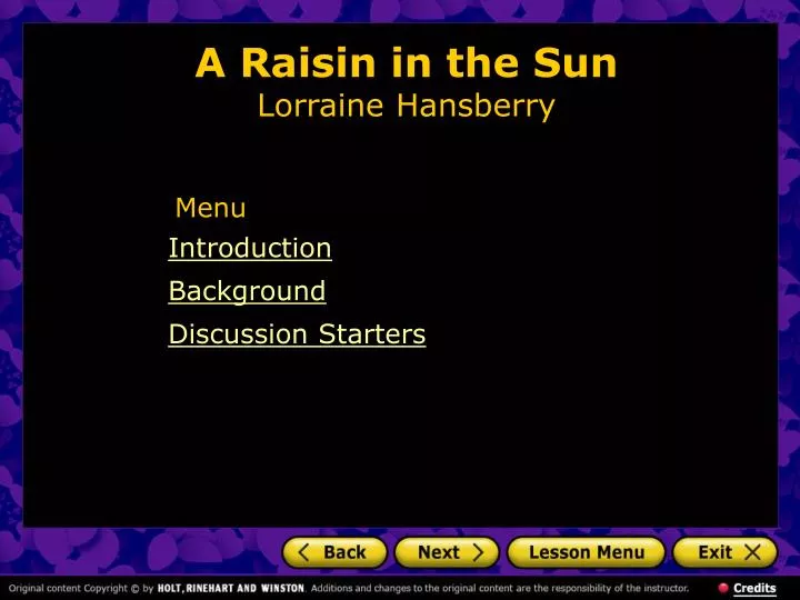 a raisin in the sun lorraine hansberry