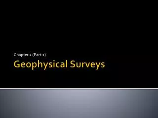 Geophysical Surveys