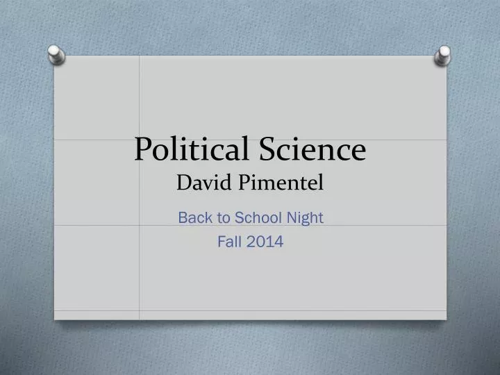 political science david pimentel