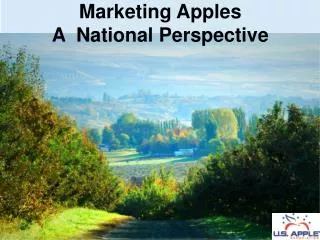 Marketing Apples A National Perspective