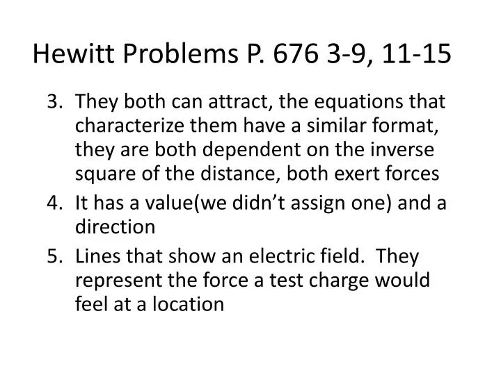 hewitt problems p 676 3 9 11 15