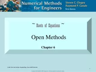 ~ Roots of Equations ~ Open Methods Chapter 6