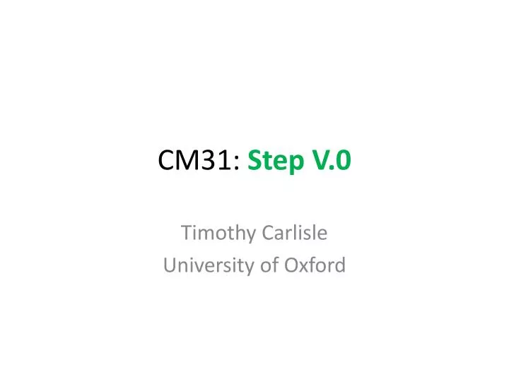 cm31 step v 0