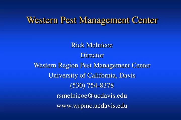 western pest management center
