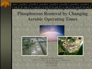 A Study on Optimizing Biological Phosphorous Removal by Changing Aerobic Operating Times