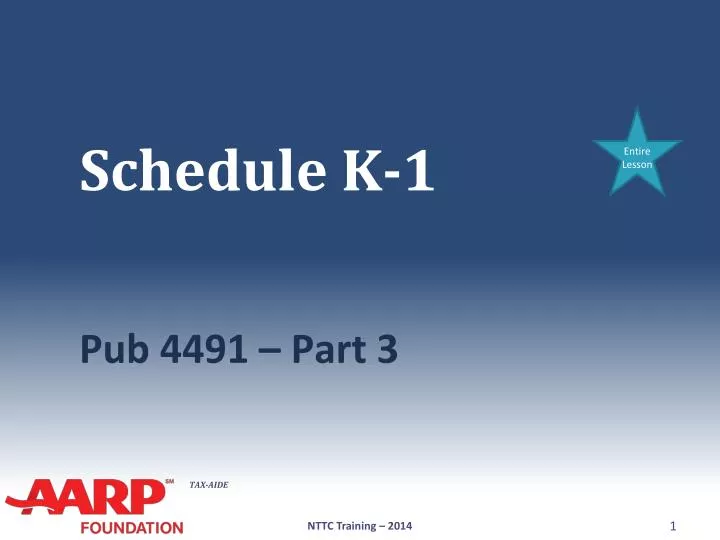 schedule k 1