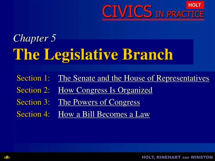 chapter 5 the legislative branch