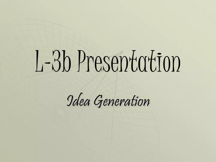 l 3b presentation