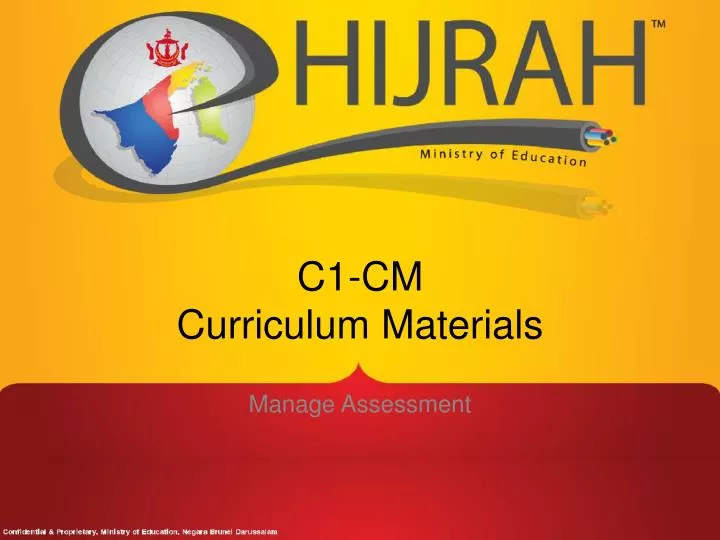 c1 cm curriculum materials