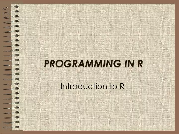 programming in r
