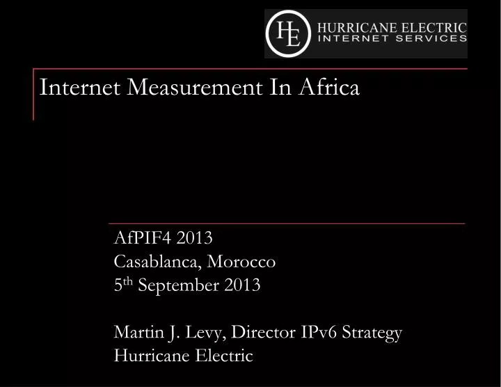 internet measurement in africa