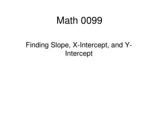 Math 0099