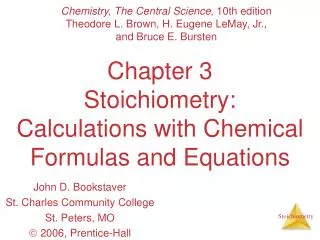 chapter 3 stoichiometry calculations with chemical formulas and equations