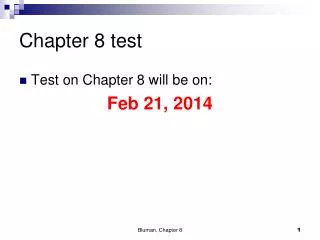 Chapter 8 test
