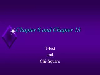 Chapter 8 and Chapter 13