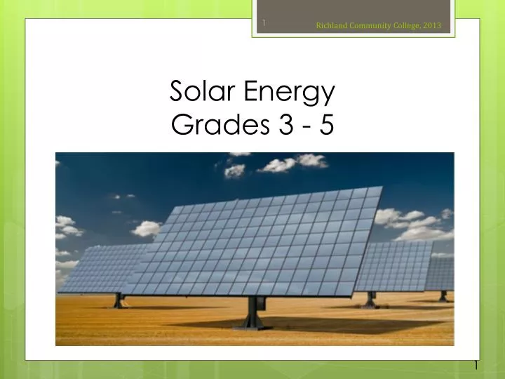 solar energy grades 3 5
