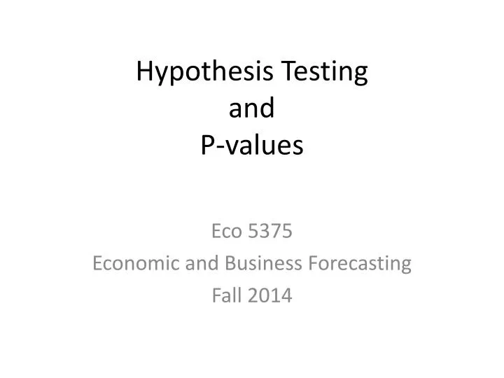 hypothesis testing and p values