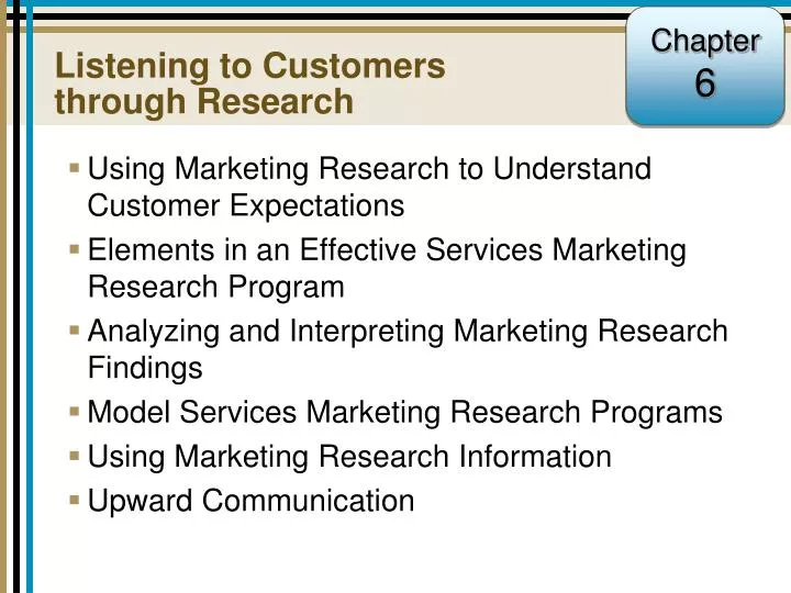listening to customers through research