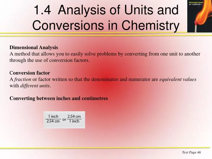 1 4 analysis of units and conversions in chemistry