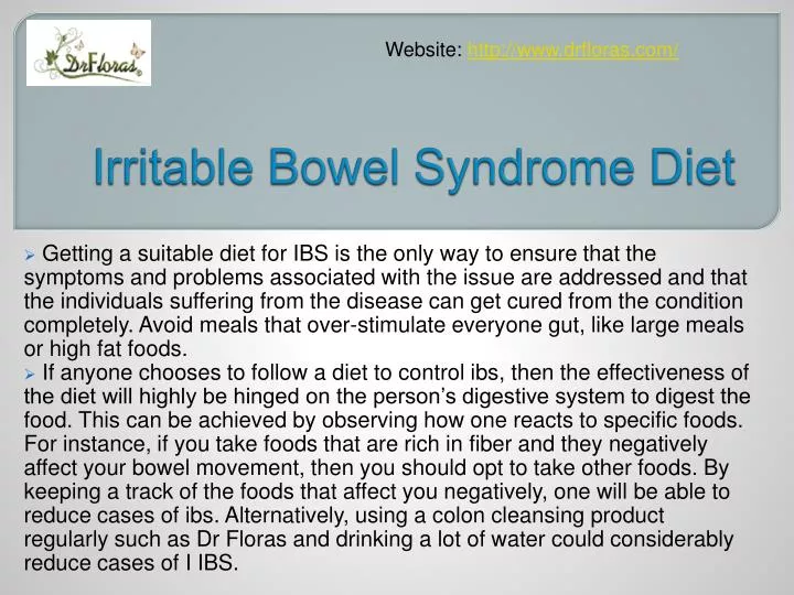 irritable bowel syndrome diet