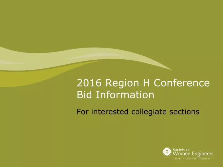 2016 region h conference bid information
