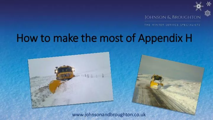 how to make the most of appendix h