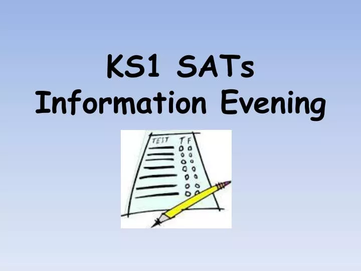 ks1 sats information evening