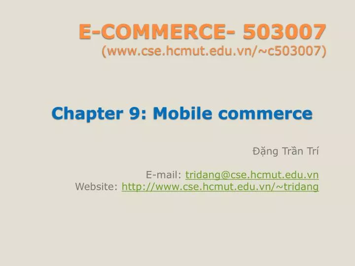 e commerce 503007 www cse hcmut edu vn c503007