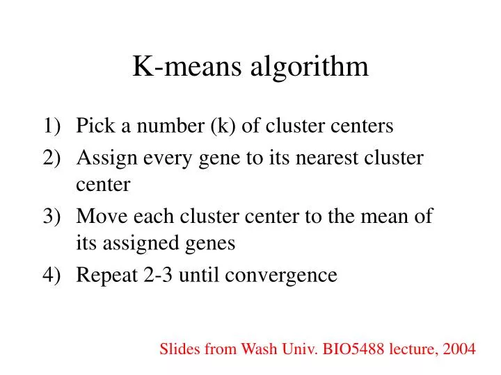 k means algorithm