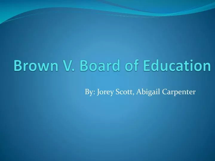 brown v board of education