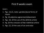 First 9 weeks exam - slide 1