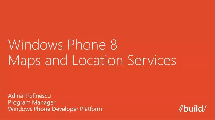 windows phone 8 maps and location services